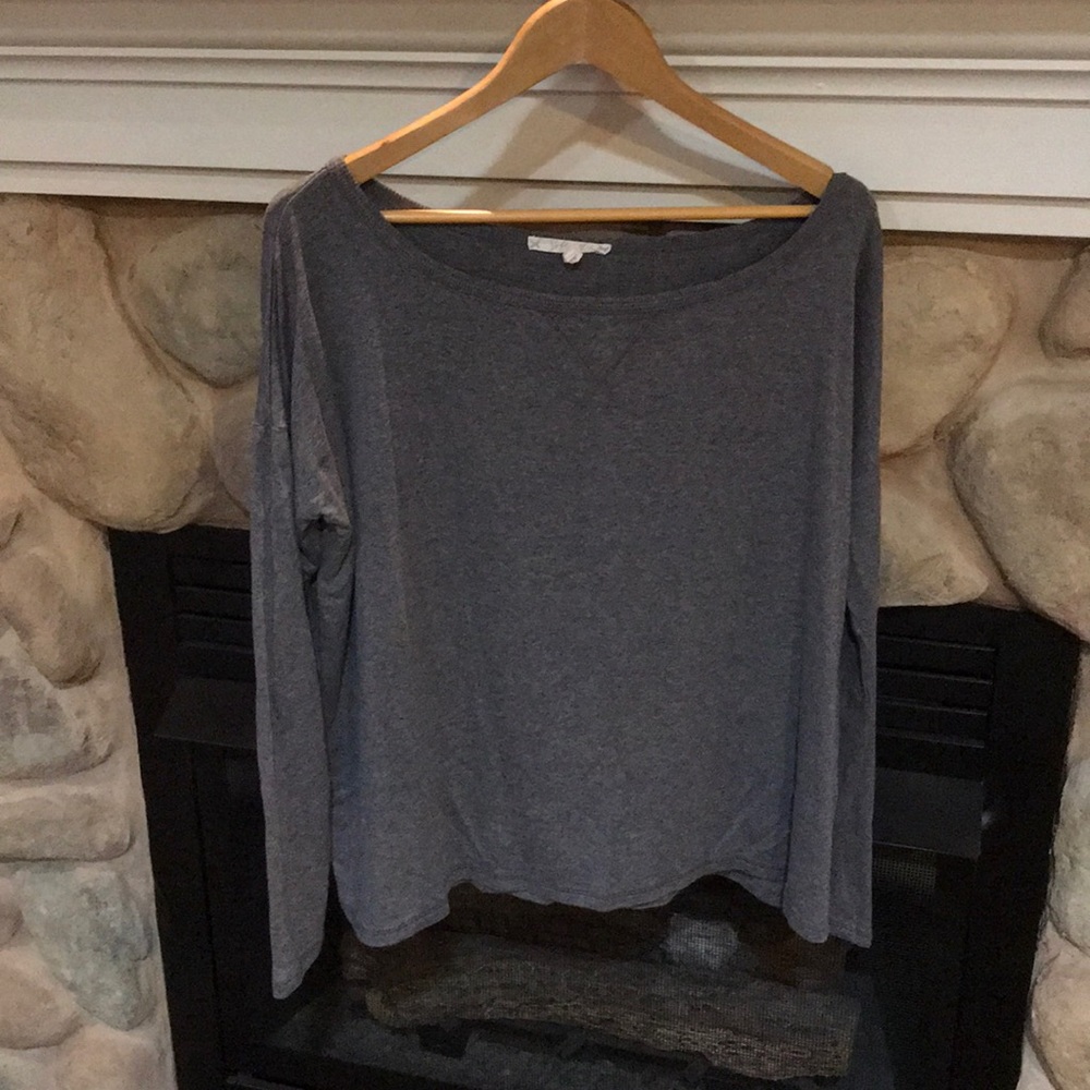 Grey Long Sleeve Top